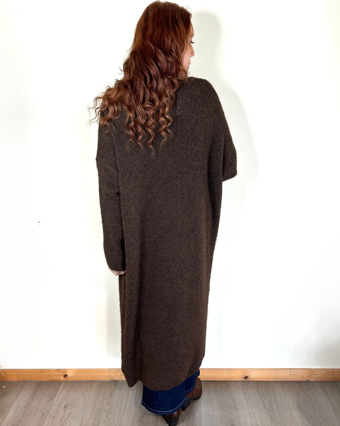 Maxi-Cardigan Brown