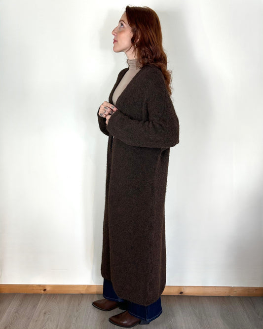 Maxi-Cardigan Brown